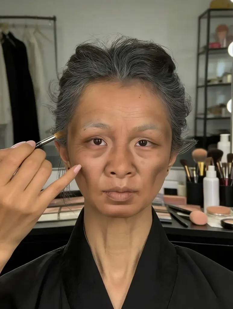 宁波尚野化妆培训学校-老年妆作品-宁波特效化妆培训-影视角色妆容教学
