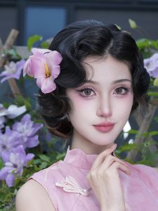 宁波商业化妆师班学员作品：复古手推波纹造型，经典造型技法，多风格适用
