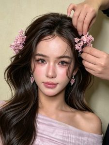 宁波商业化妆师班学员作品：韩系水光肌妆容，清透嫩感伪素颜妆造